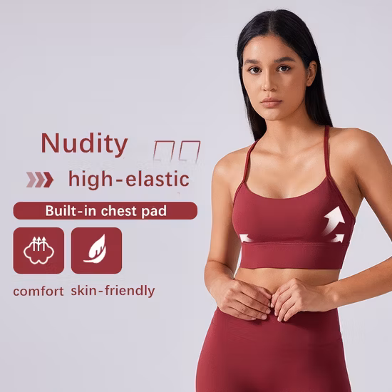Customized Women Shockproof Breathable Moisture Wicking Fitness Yoga Sports Bra