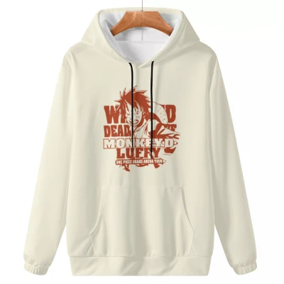 Allover-Druck-Hoodie-Sweatshirt für Herren und Damen, glatte und atmungsaktive Sportkleidung, beige Muster, langärmlige Fleece-Sportbekleidung für die Arbeit und langes Tragen